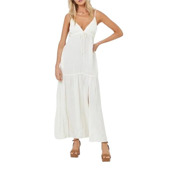 NWT! L*Space Victoria Coastal Beachy Maxi Dress in Cream - Size Large - Picture 5 of 12